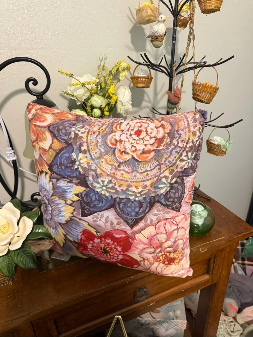 BOHO BOUQUET INDOOR DECORATIVE PILLOW BY LAURAL HOME